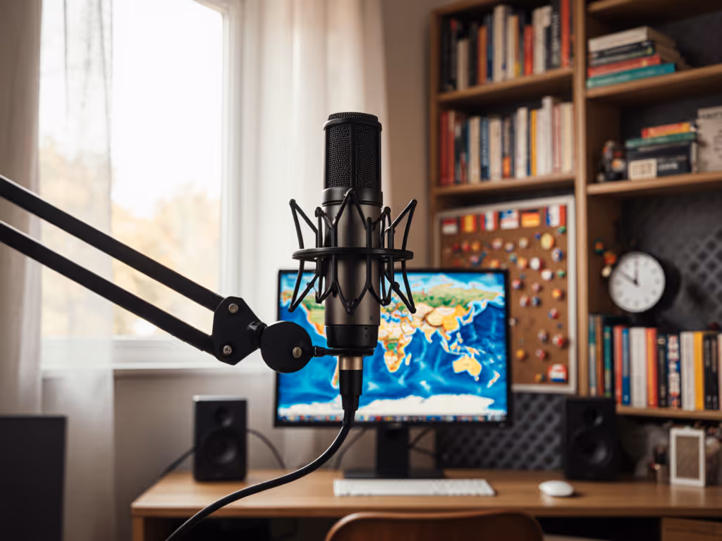 Consistent Podcast Audio Across Languages: Microphone Guide